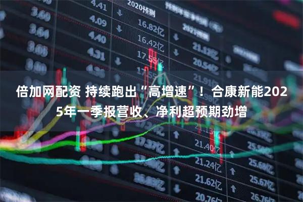 倍加网配资 持续跑出“高增速”！合康新能2025年一季报营收、净利超预期劲增